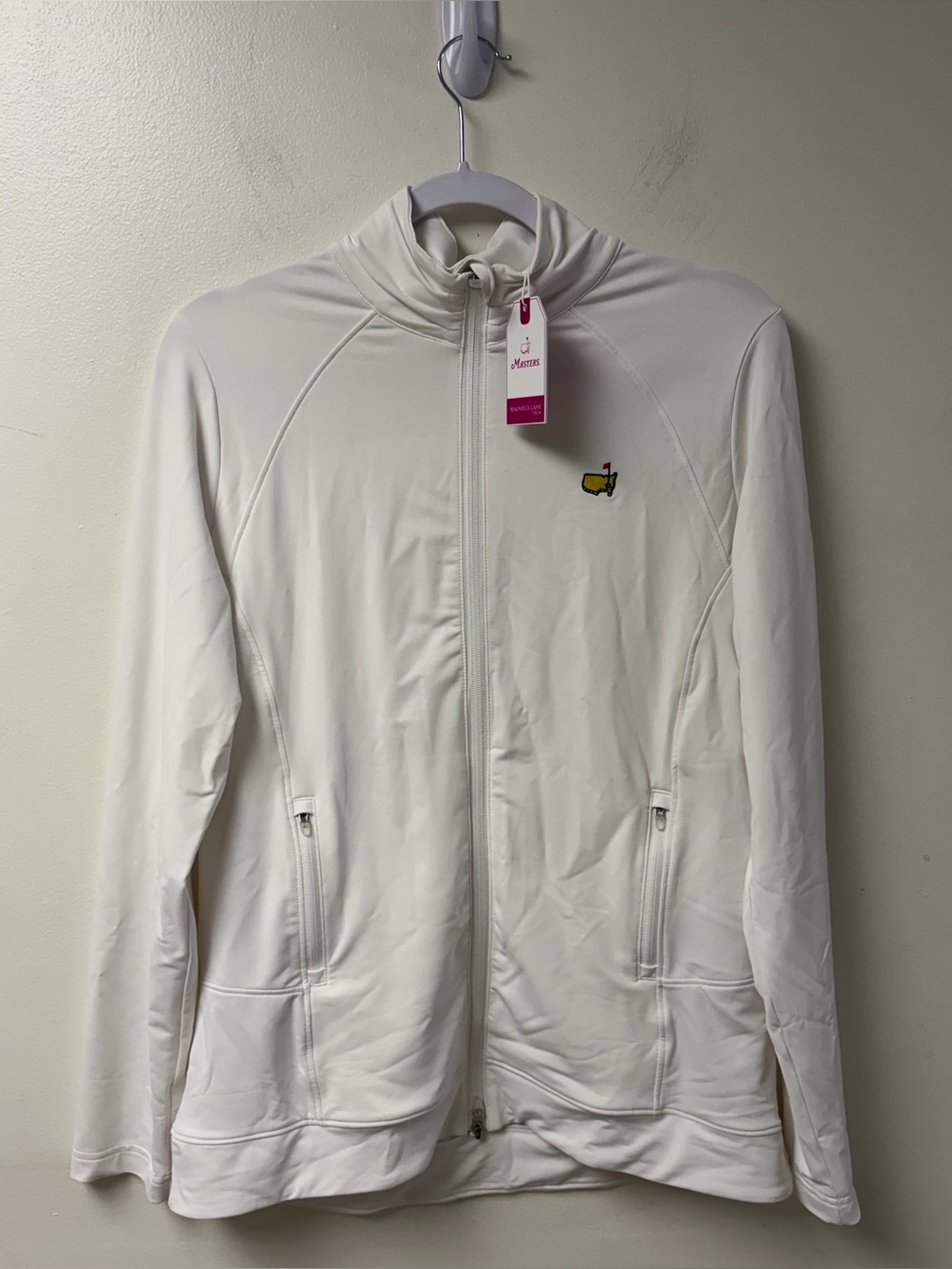 NWT Magnolia Lane Masters‎ White Full Zip Jacket Size Large
